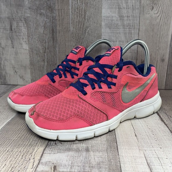 Nike Flex Experience RN 3 GS Girls Running Shoes Hyper Pink Size 4.5Y 653698-600 - Picture 1 of 12